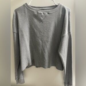Abercrombie & Fitch Light Gray Crew Neck Sweater